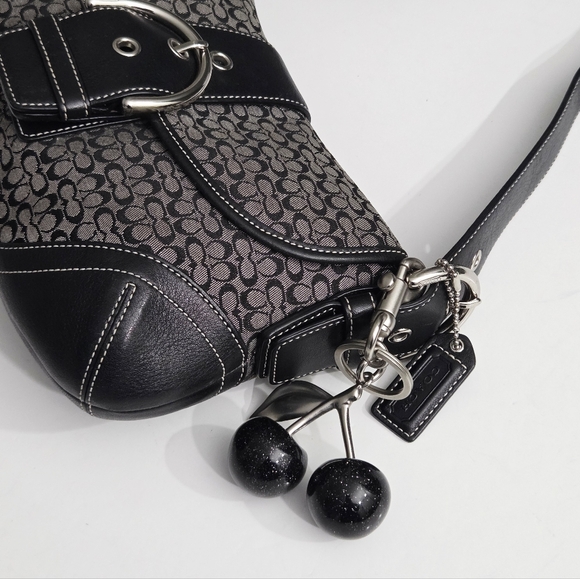 EXCELLENT VINTAGE COACH Y2K MINI SIGNATURE SOHO BUCKLE FLAP SHOULDER BAG 6818 - Picture 4 of 11